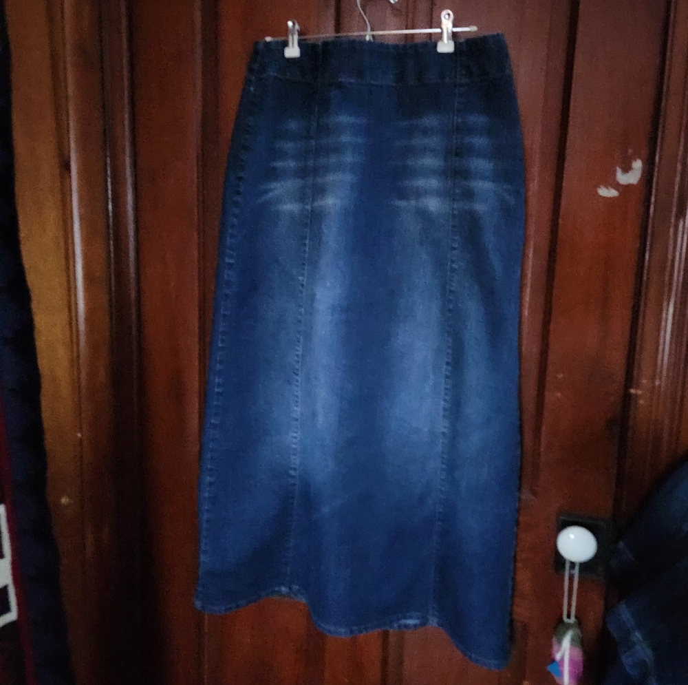 Vintage Clere Blue Jean Skirt Size 10